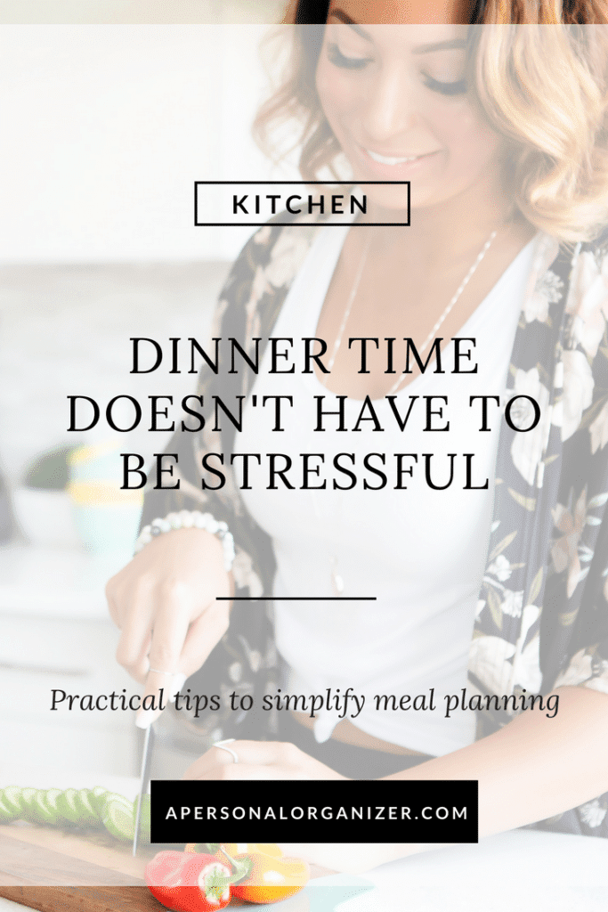Dinner time doesn't have to be stressful. Tips to implement today and make dinner time easier and healthier. Plus, a FREE grocery planner download!