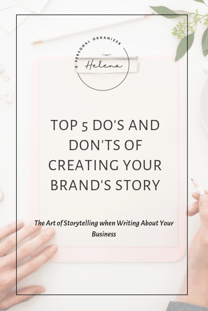 The Art of Storytelling - A Personal Organizer