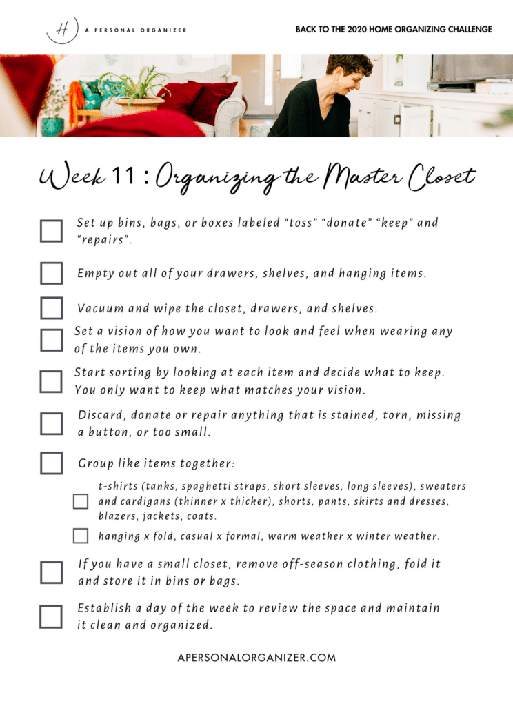 Organizing The Master Closet