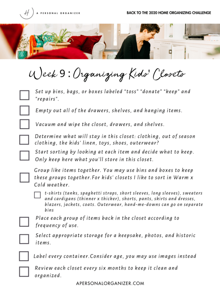 How to Organize The Kids Bedrooms Closet.