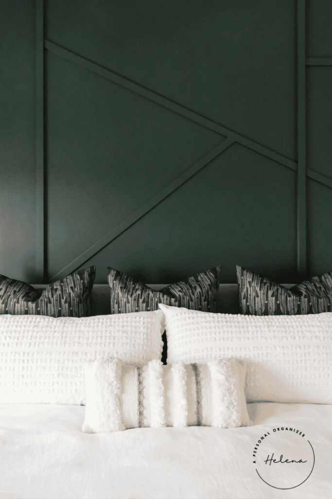 organized master bedroom