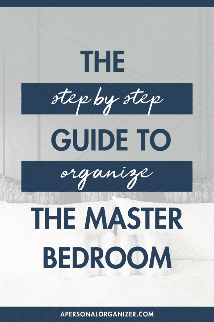 Organized master bedroom