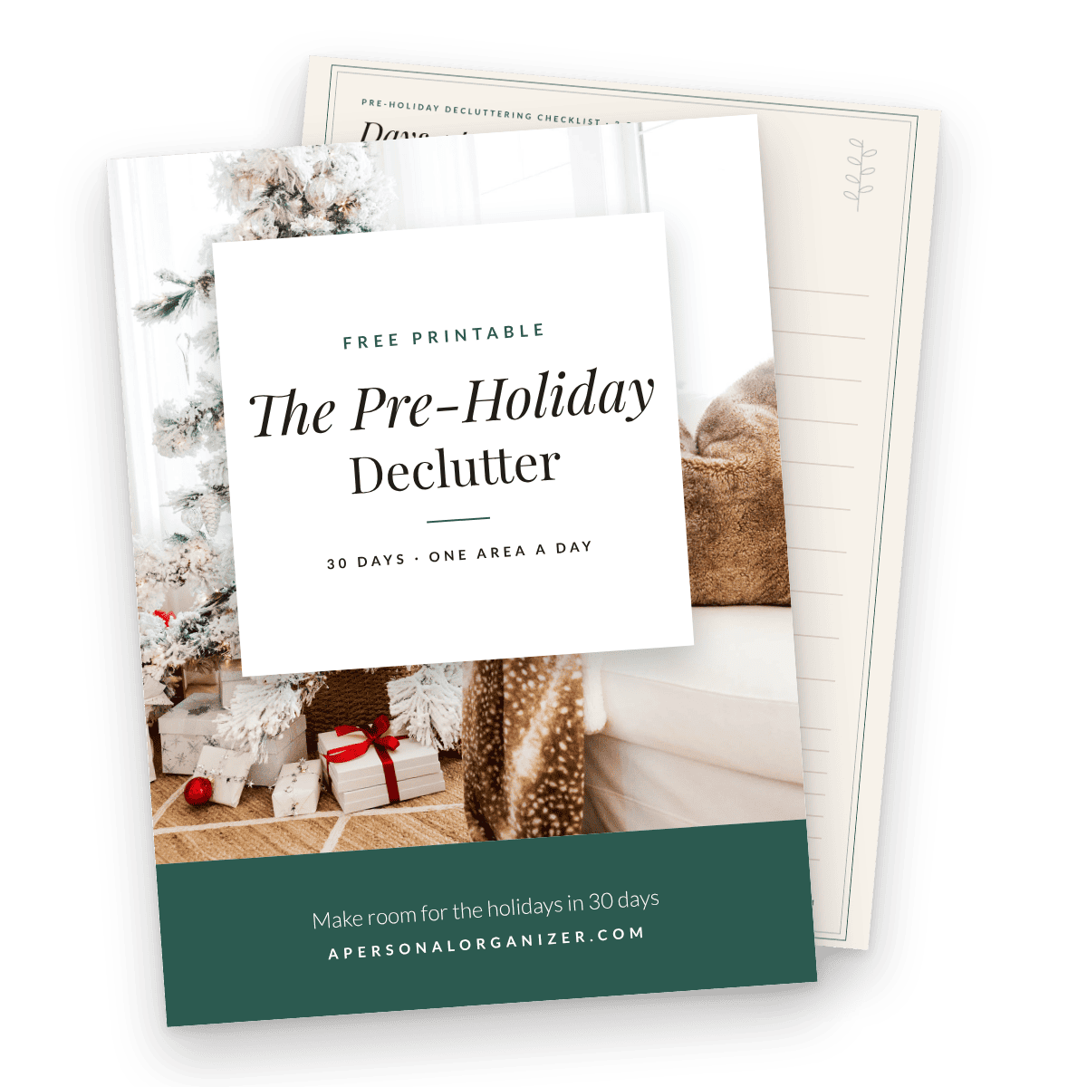 Pre-Holiday Declutter Checklist pages