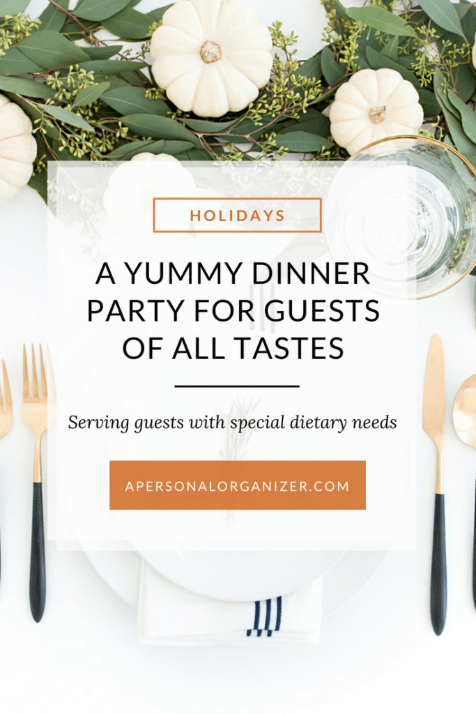 Serving guests with special dietary needs.