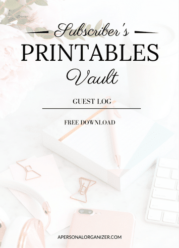 Guest Log - A Personal Organizer