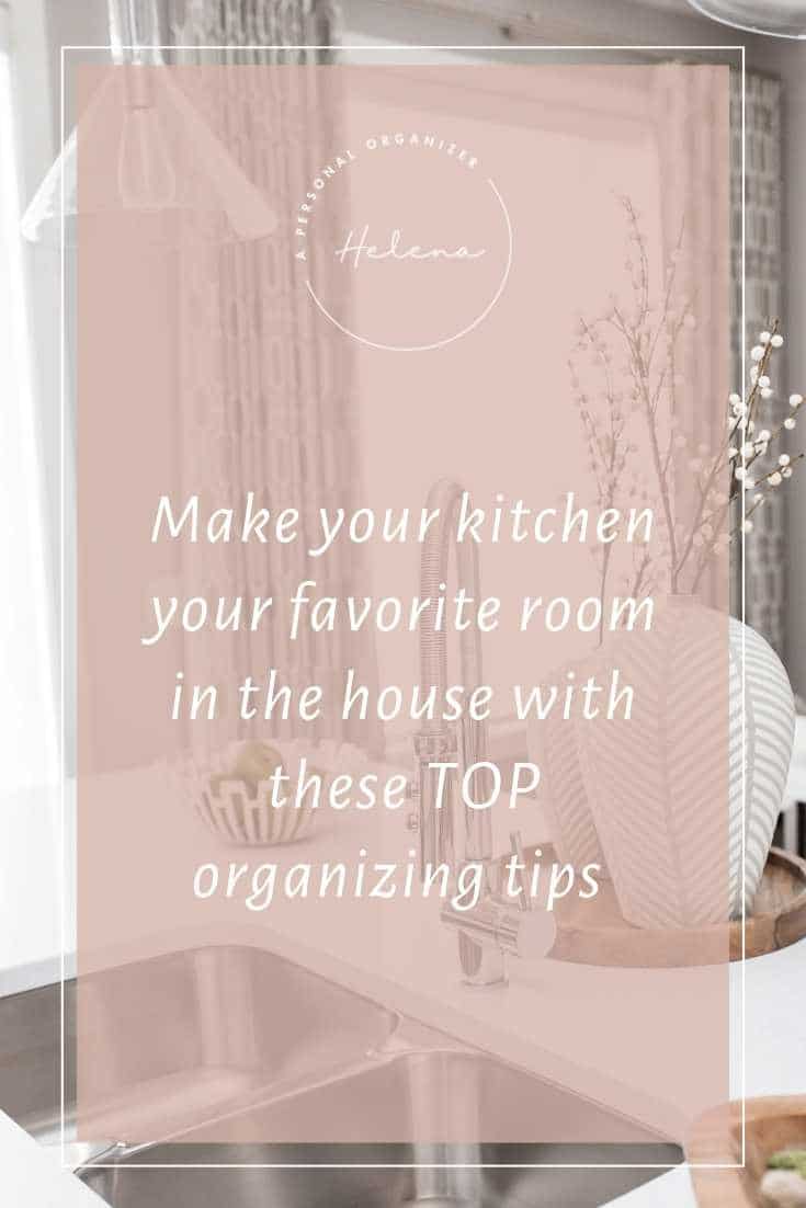 Check out these 10 kitchen organizing tips that will give you your dream kitchen! #organizedkitchen #kitcheninspiration #kitchenorganization #DIYkitchenremodel