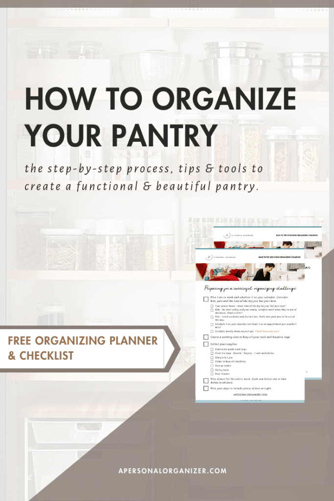 pantry organizing checklist