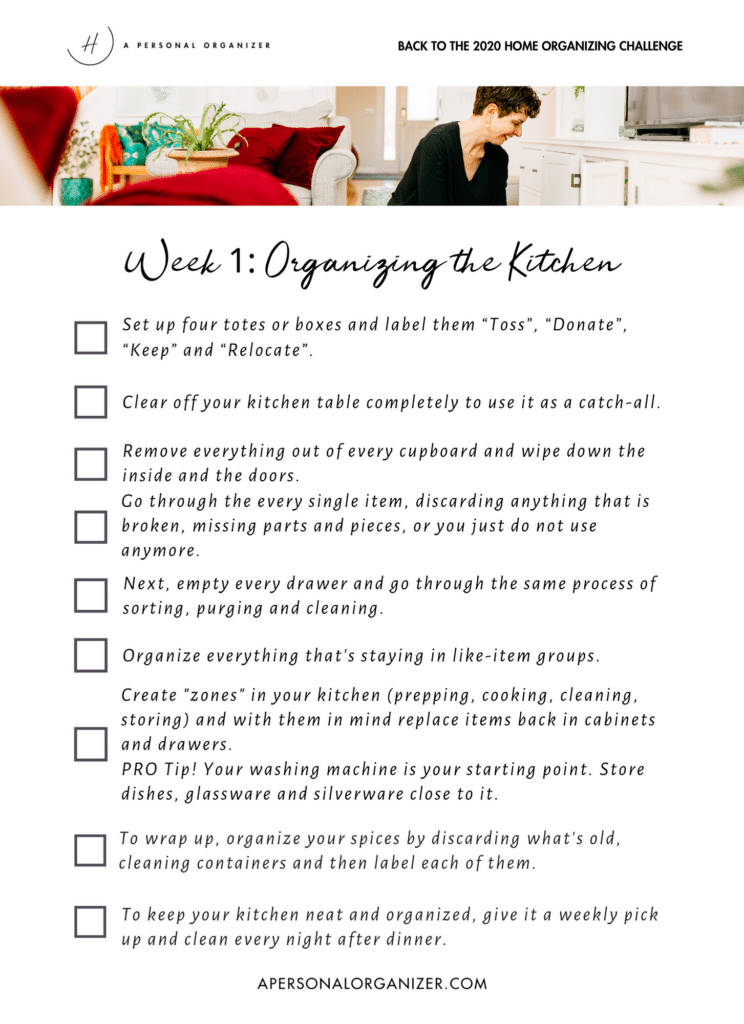 The 2020 Home Organizing Challenge