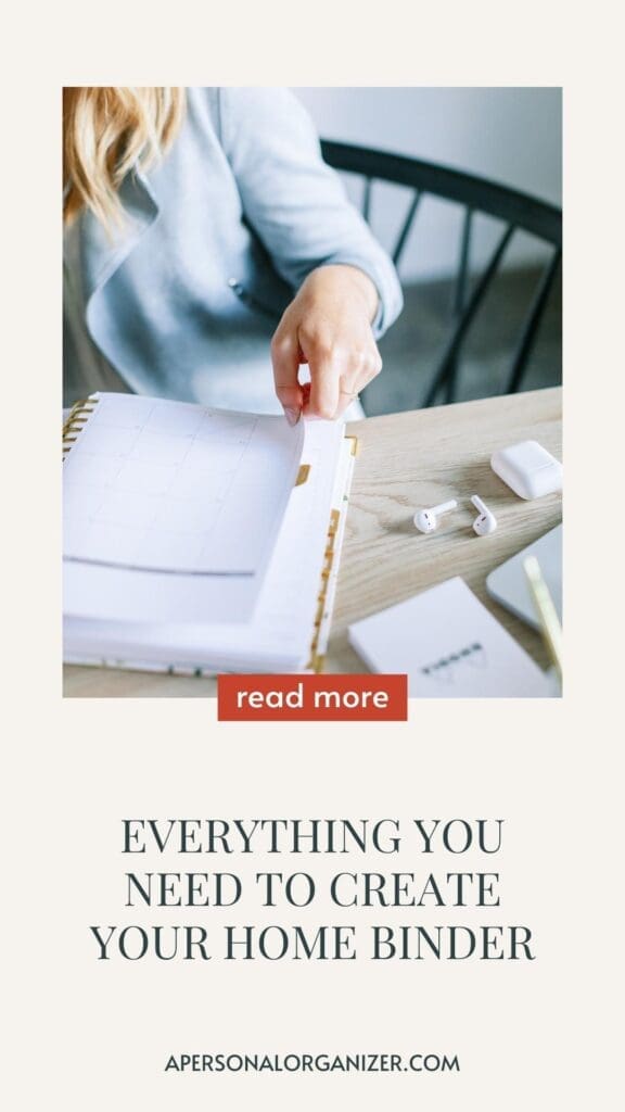 Creating a Home Binder for Your Family
