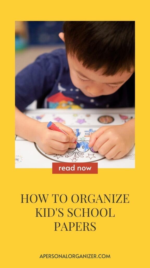 Organizing the Kids School Papers