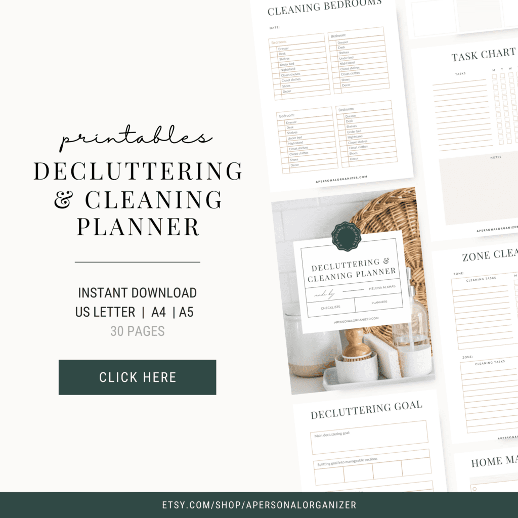 Decluttering and Cleaning Planner